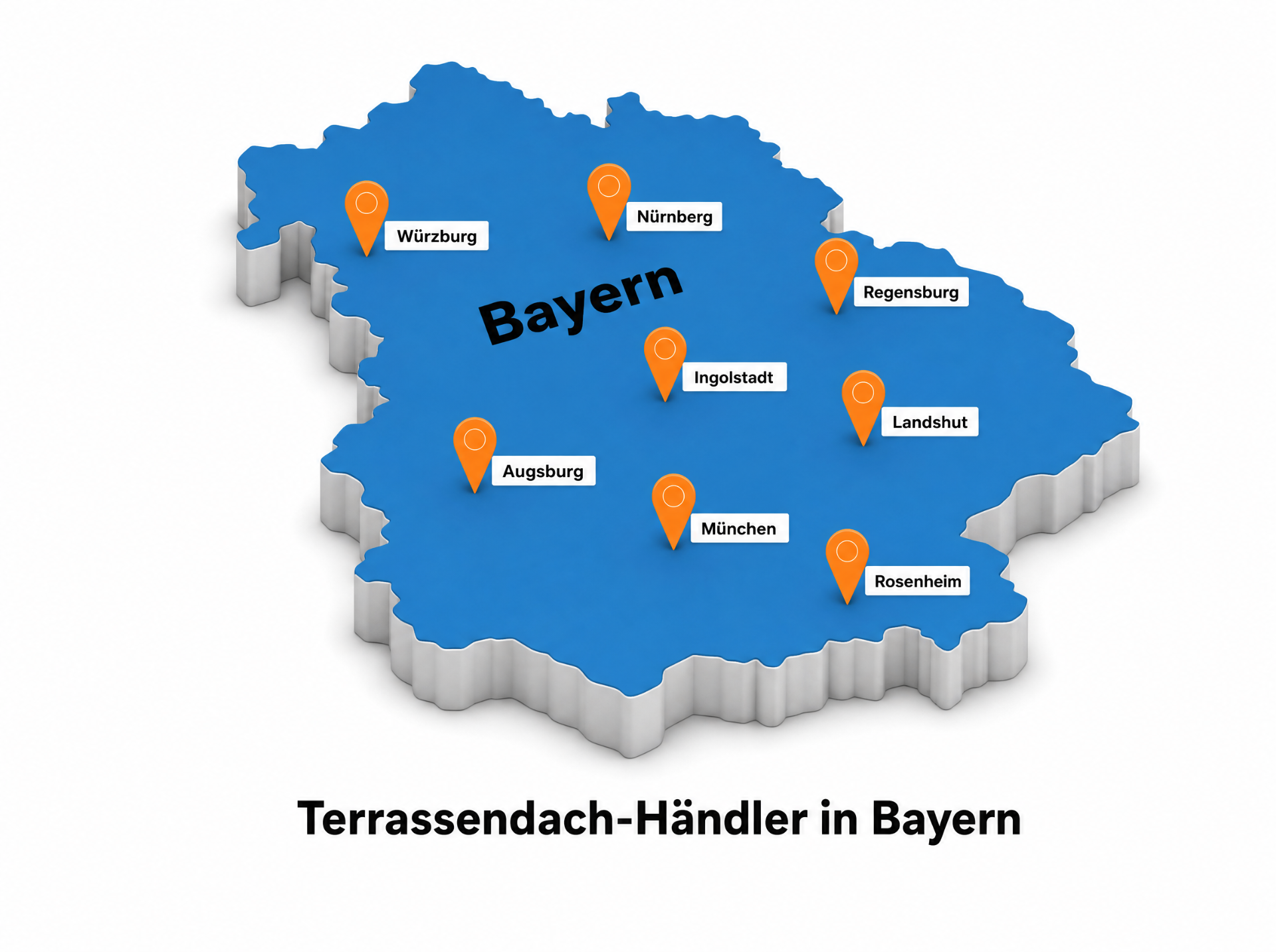 Terrassendach-Fachbetriebe in ganz Bayern – Karte mit Standorten